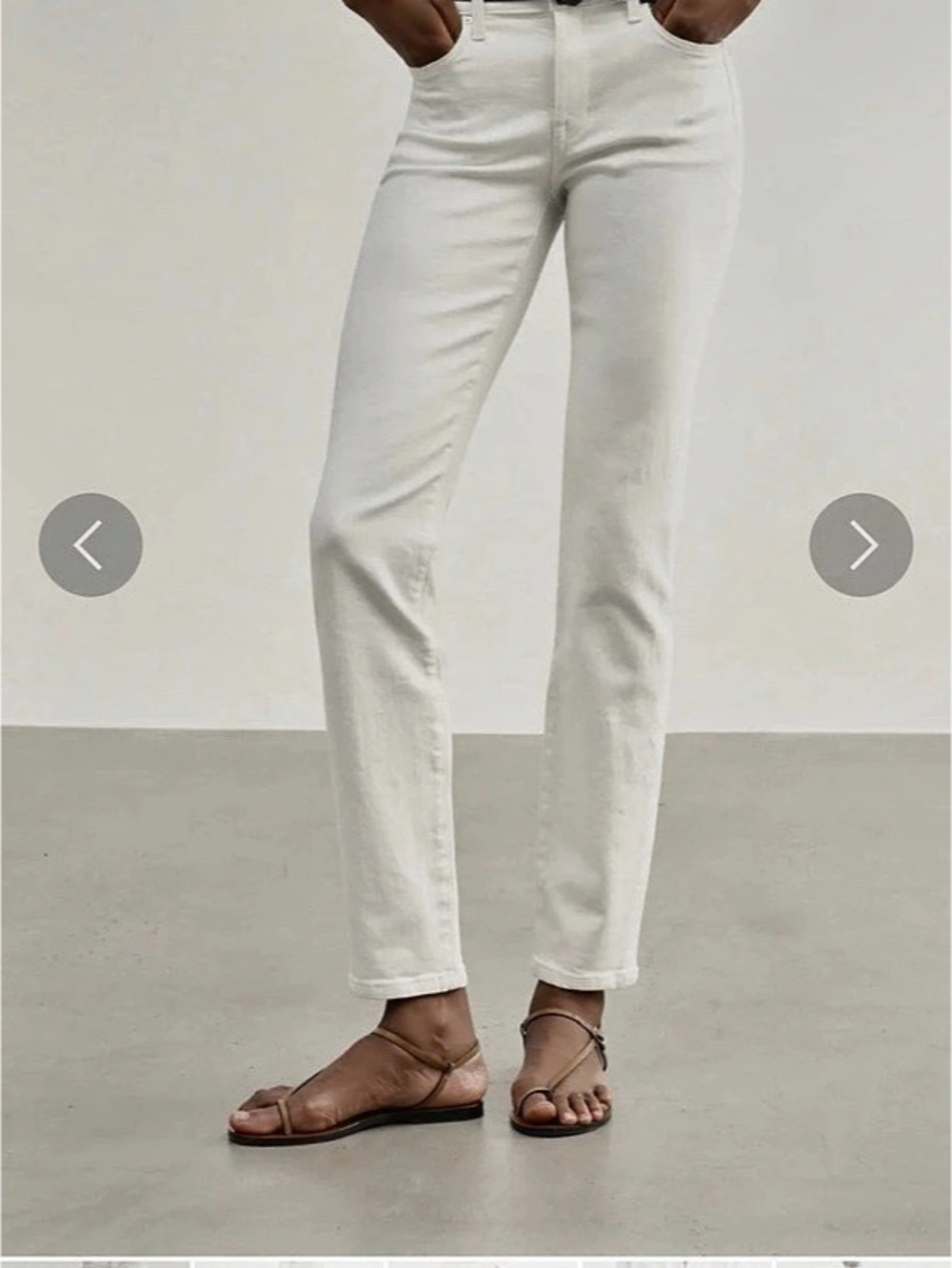 AYR The Stir White Straight Leg Jeans Waist 27